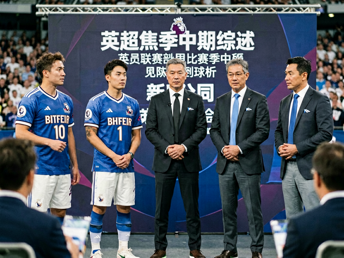 英超焦点战赛前发布会现场，球员与教练出席媒体活动